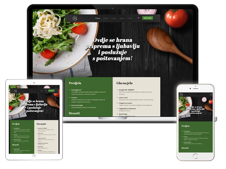 web design for restaurants